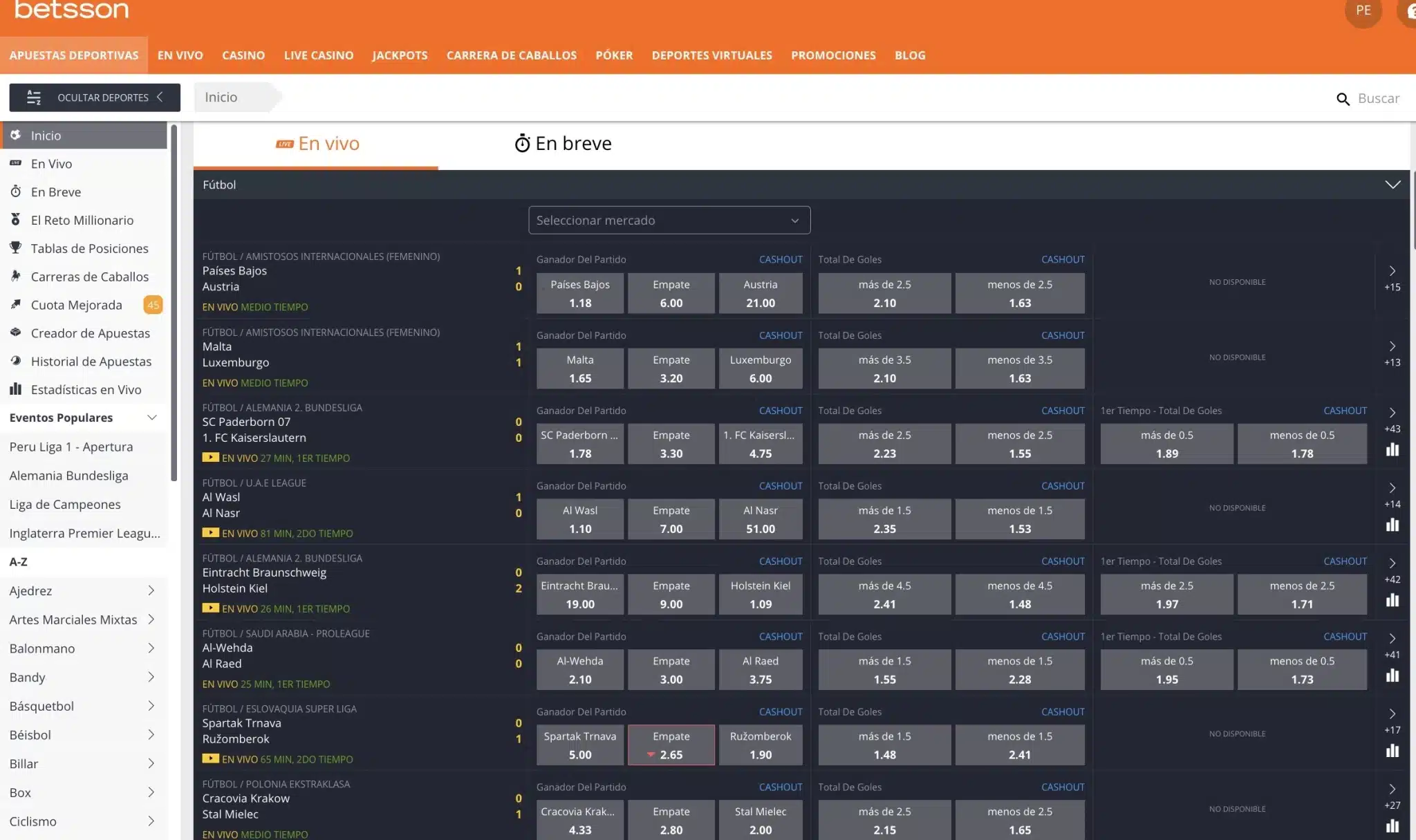 betsson apuestas